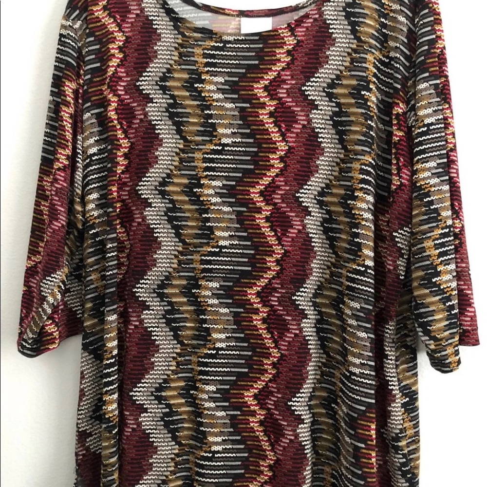 Cute fall colors print top size XL